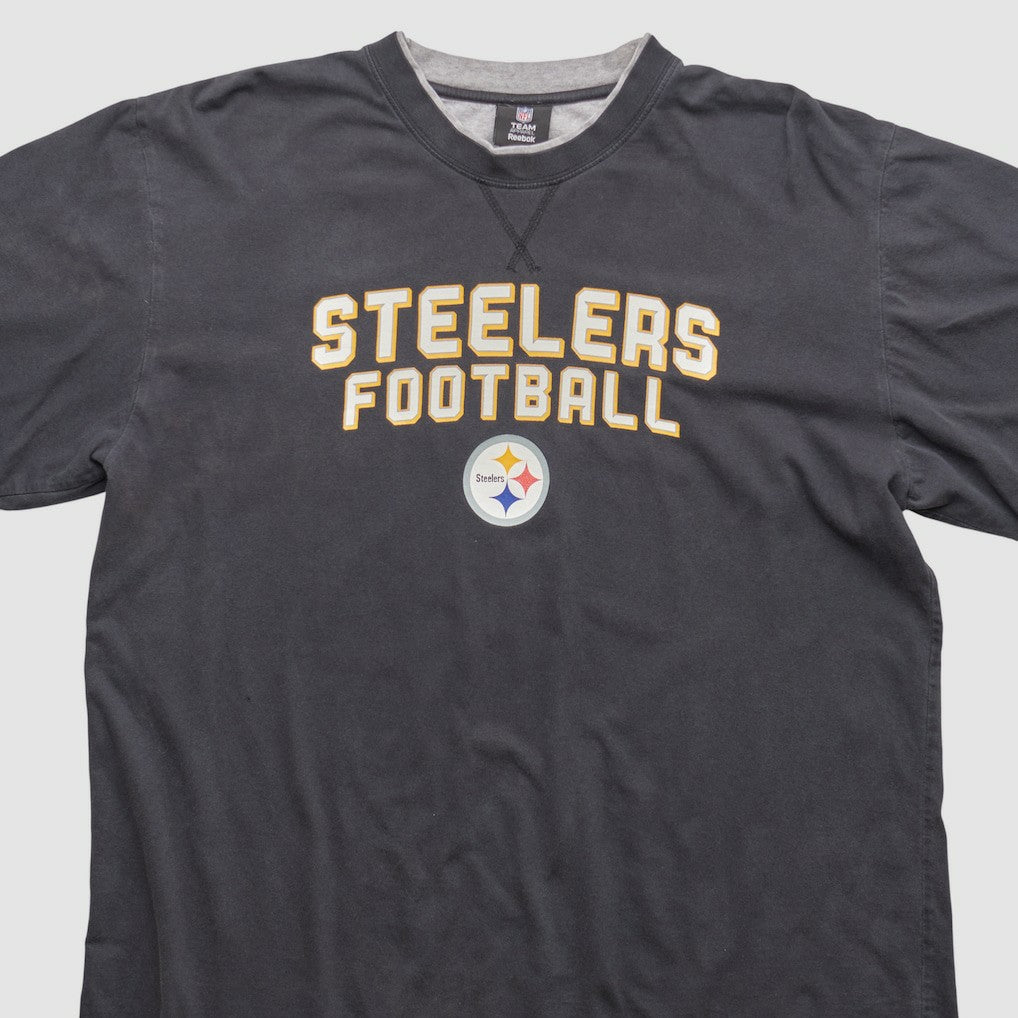 Pittsburgh Steelers Reebok 2010s Long Sleeve T-shirt - Black Vintage on sale
