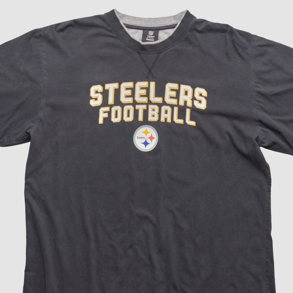 Pittsburgh Steelers Reebok 2010s Long Sleeve T-shirt - Black Vintage on sale