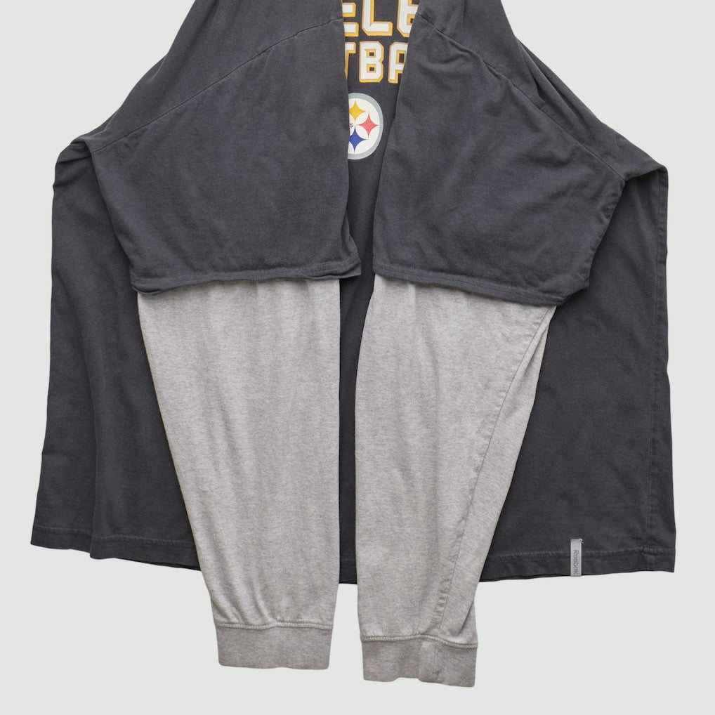Pittsburgh Steelers Reebok 2010s Long Sleeve T-shirt - Black Vintage on sale