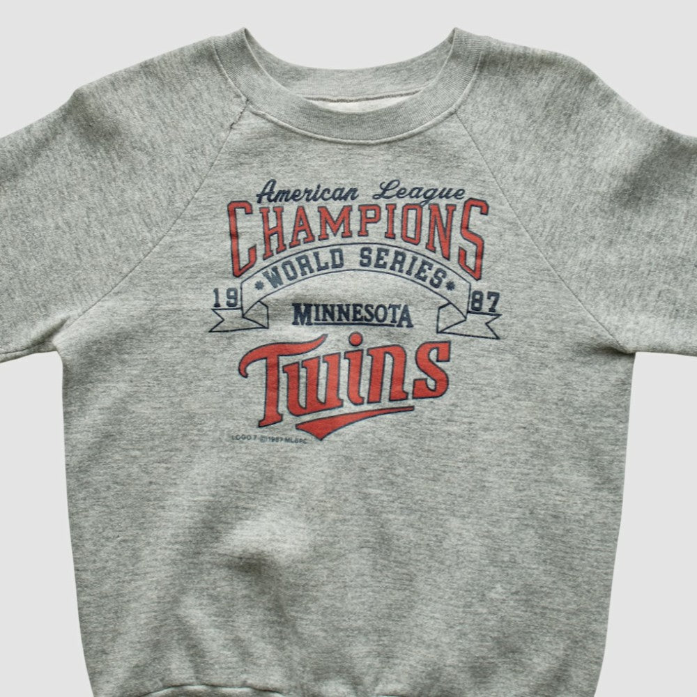 Minnesota Twins 1987 Pullover Sweatshirt - Heather Gray Vintage