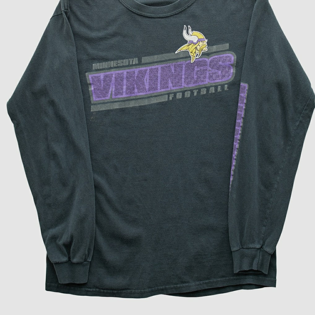 Minnesota Vikings NFL 2010s Long Sleeve T-shirt - Charcoal Vintage cheap
