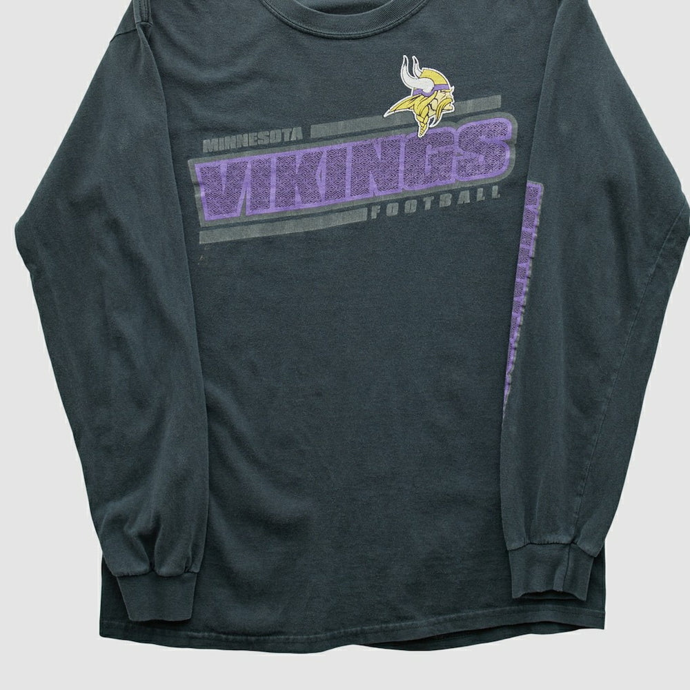 Minnesota Vikings NFL 2010s Long Sleeve T-shirt - Charcoal Vintage cheap