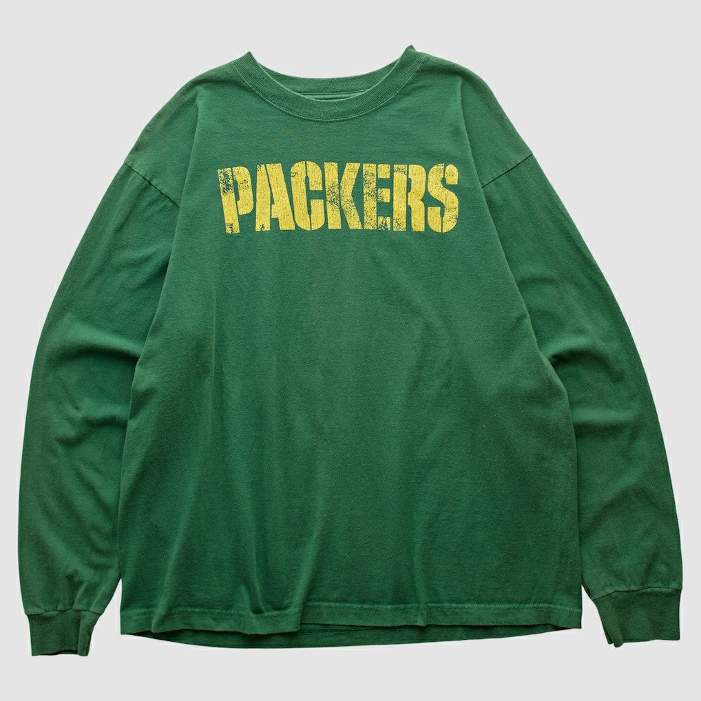 Green Bay Packers Reebok 2000s Long Sleeve T-shirt - Green Vintage for sale
