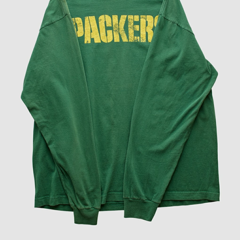 Green Bay Packers Reebok 2000s Long Sleeve T-shirt - Green Vintage for sale