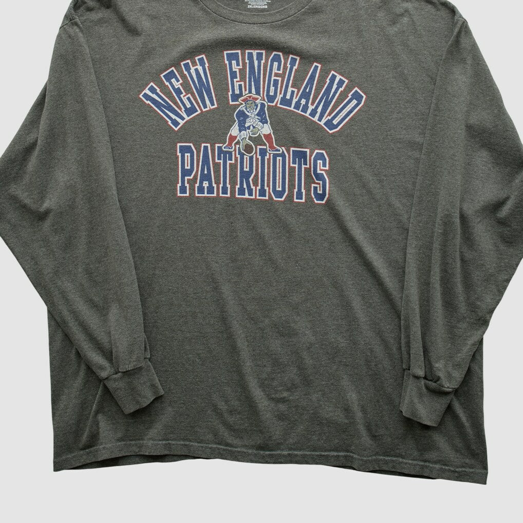 New England Patriots NFL 2010s Long Sleeve T-shirt - Dark Heather Gray Vintage outlet