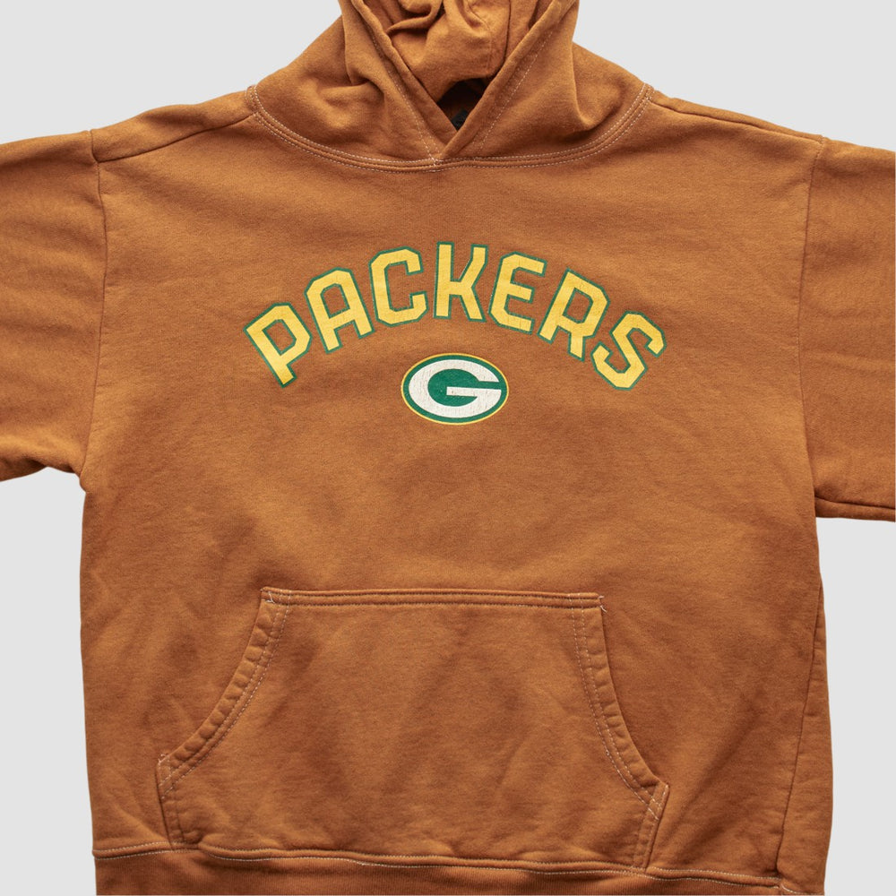 Green Bay Packers Reebok 2000s Hooded Pullover Sweatshirt - Brown Vintage on sale
