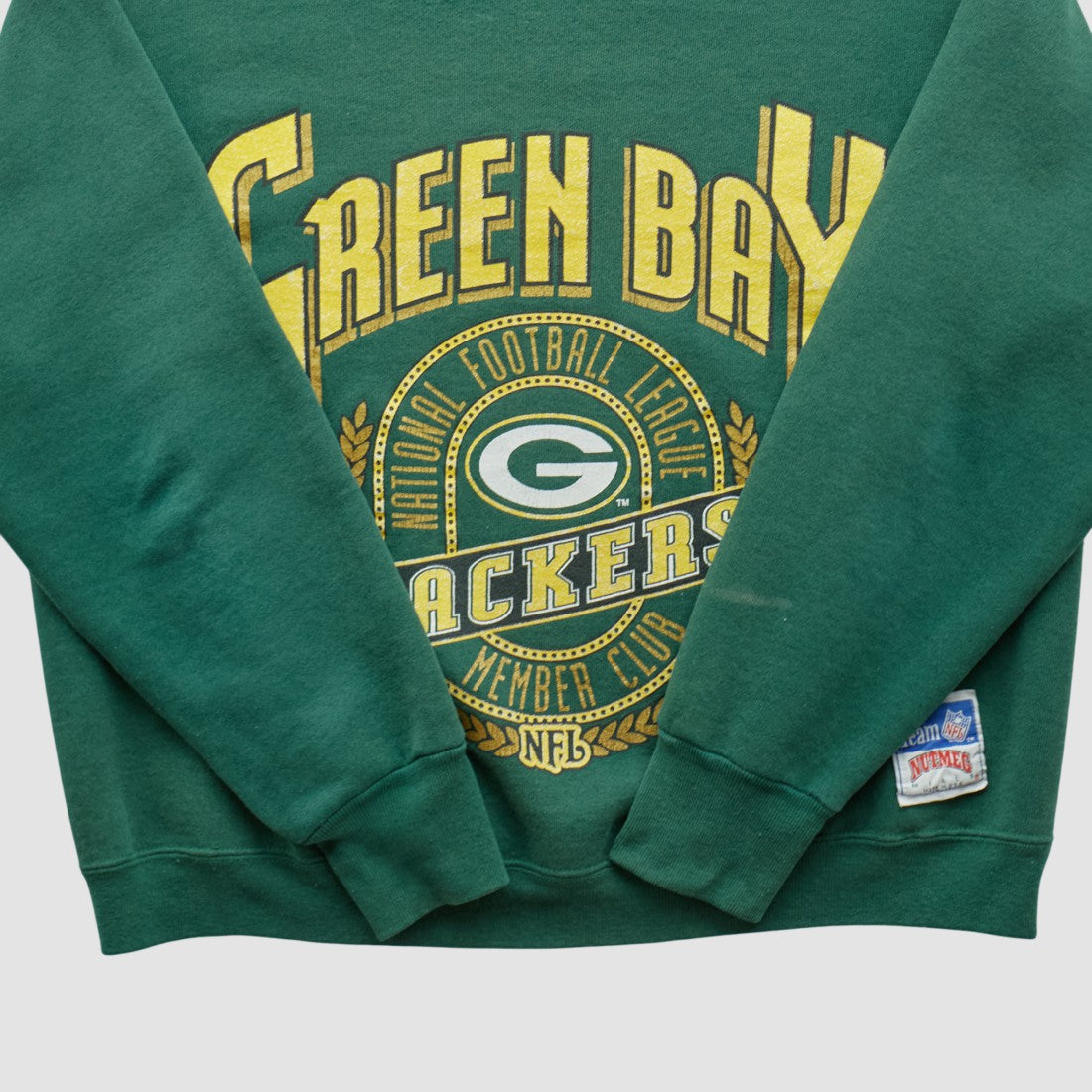 Green Bay Packers Nutmeg Mills 90s Sweatshirt - Green Vintage online