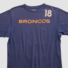 Denver Broncos Reebok 2010s T-shirt - Navy Vintage outlet