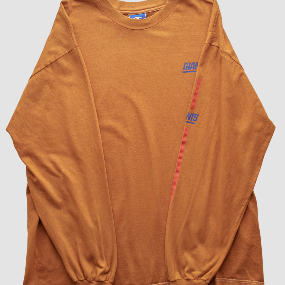New York Giants Champion 2000s Long Sleeve T-shirt - Orange Vintage sale
