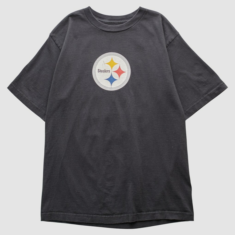 Pittsburgh Steelers Reebok 2000s T-shirt - Charcoal Vintage for sale