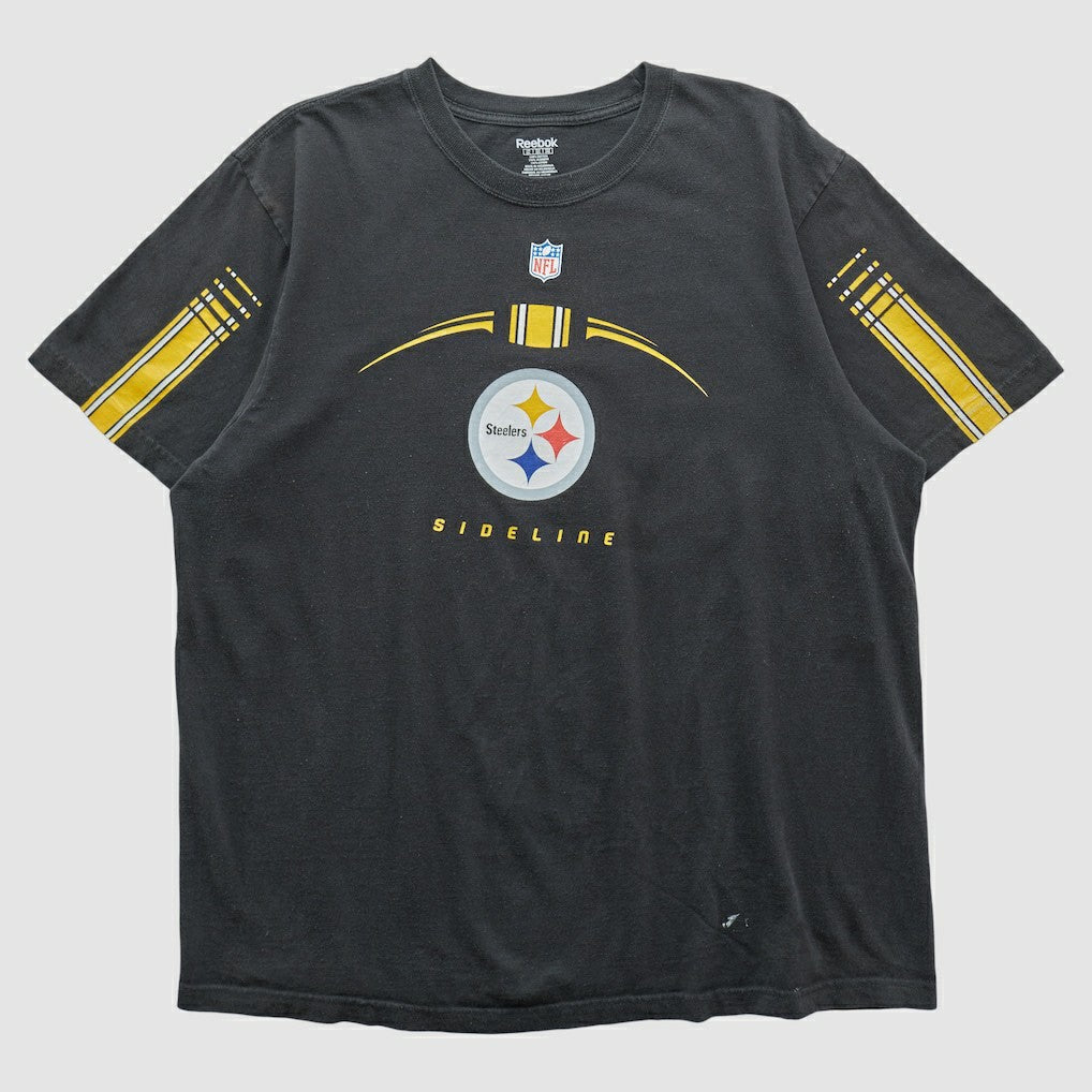 Pittsburgh Steelers Reebok 2000s T-shirt - Black Vintage for sale