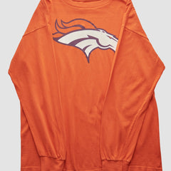 Denver Broncos NFL 2000s Long Sleeve T-shirt - Orange Vintage sale