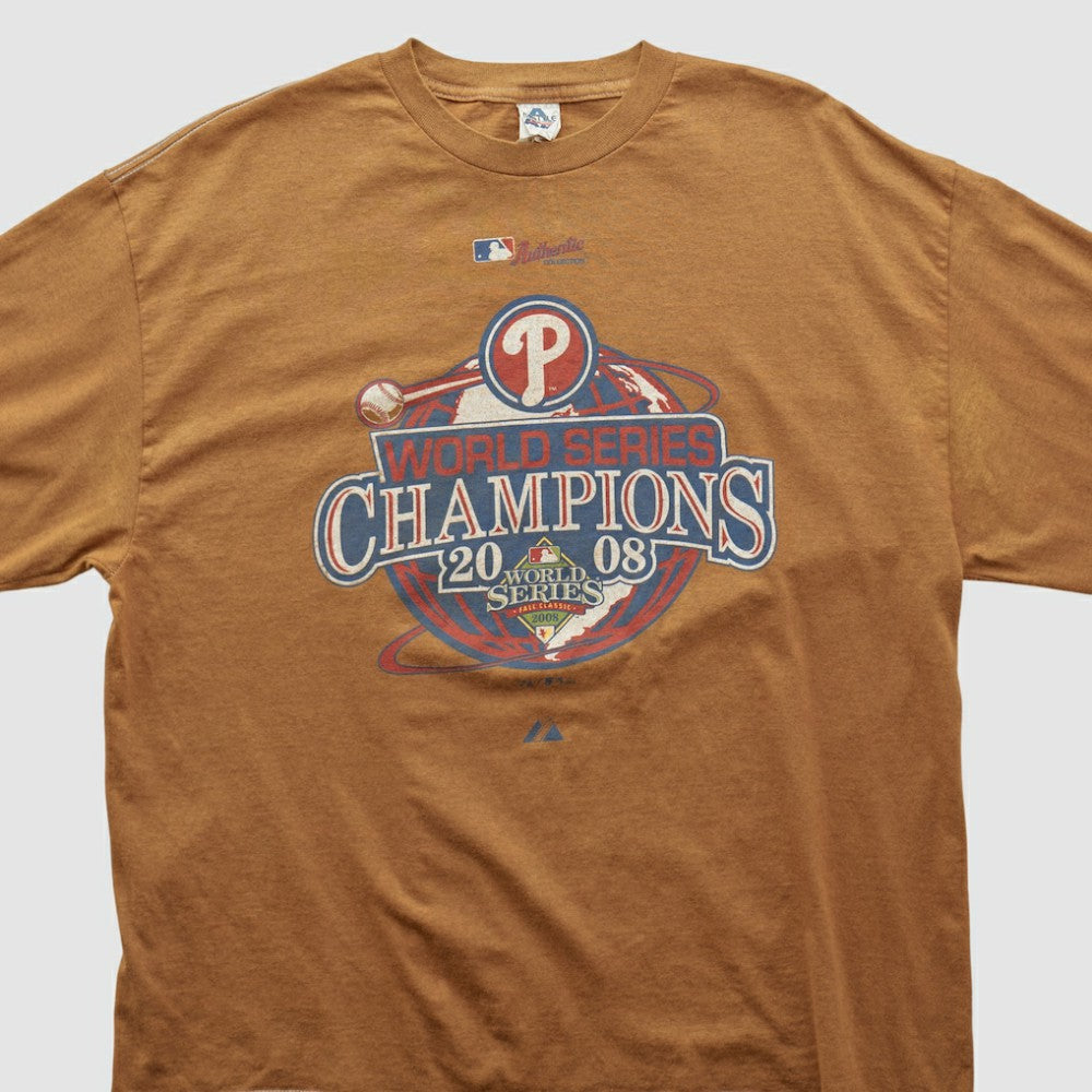 Philadelphia Phillies Alstyle 2008 Long Sleeve T-shirt - Tan Vintage