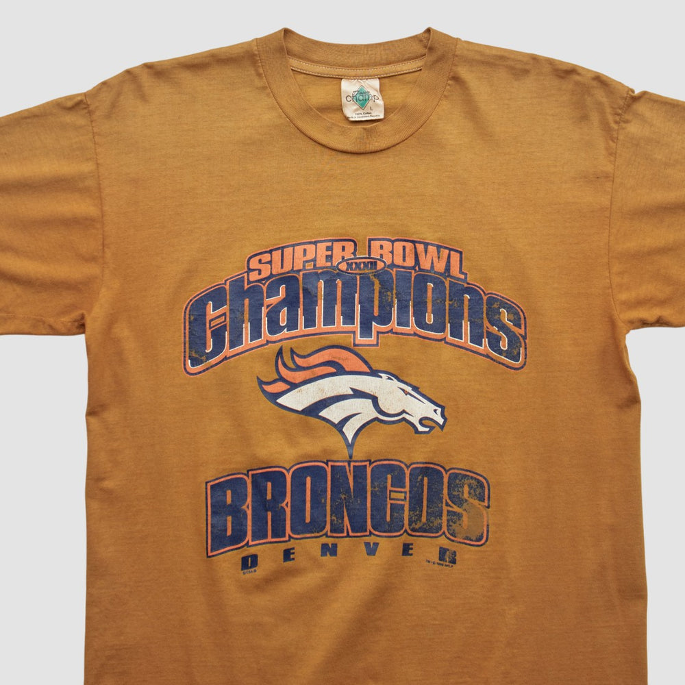 Denver Broncos Tour Champ 90s T-shirt - Tan Vintage cheap