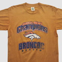 Denver Broncos Tour Champ 90s T-shirt - Tan Vintage cheap