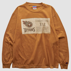 Tennessee Titans Champion 2000s Long Sleeve T-shirt - Brown Vintage sale