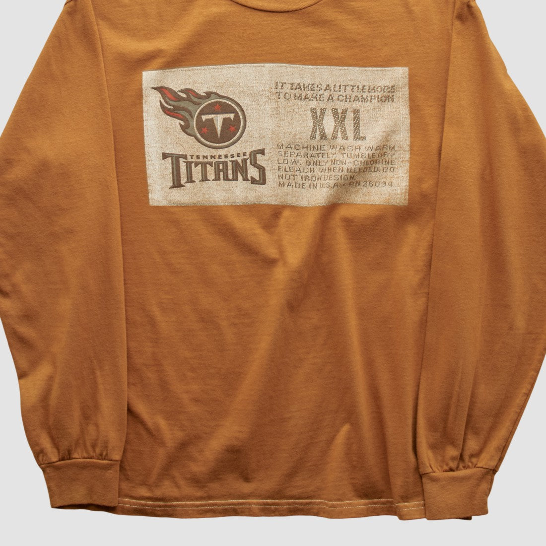 Tennessee Titans Champion 2000s Long Sleeve T-shirt - Brown Vintage sale