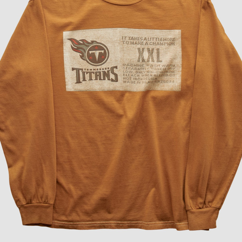 Tennessee Titans Champion 2000s Long Sleeve T-shirt - Brown Vintage sale