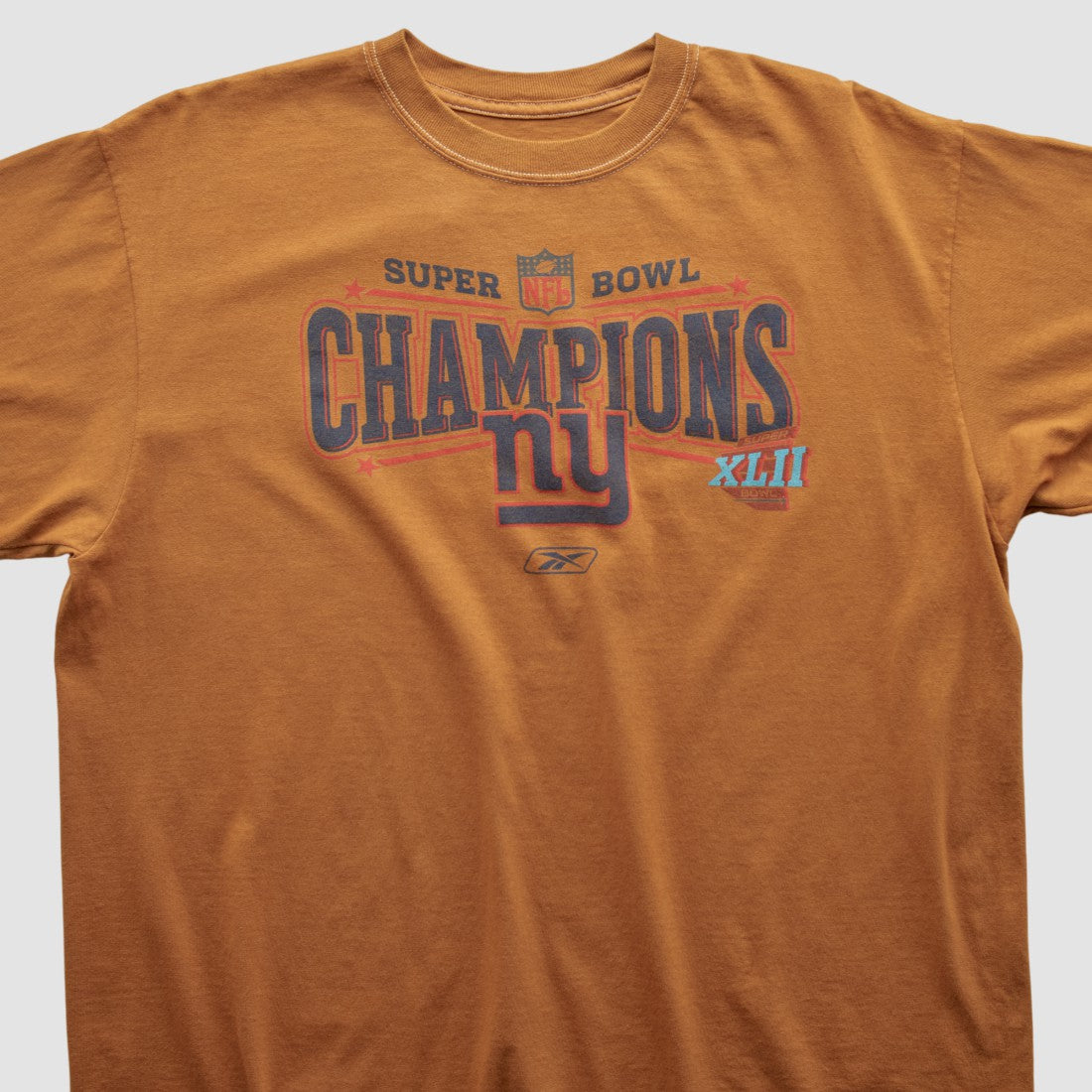 New York Giants Reebok 2008 T-shirt - Orange Vintage on sale