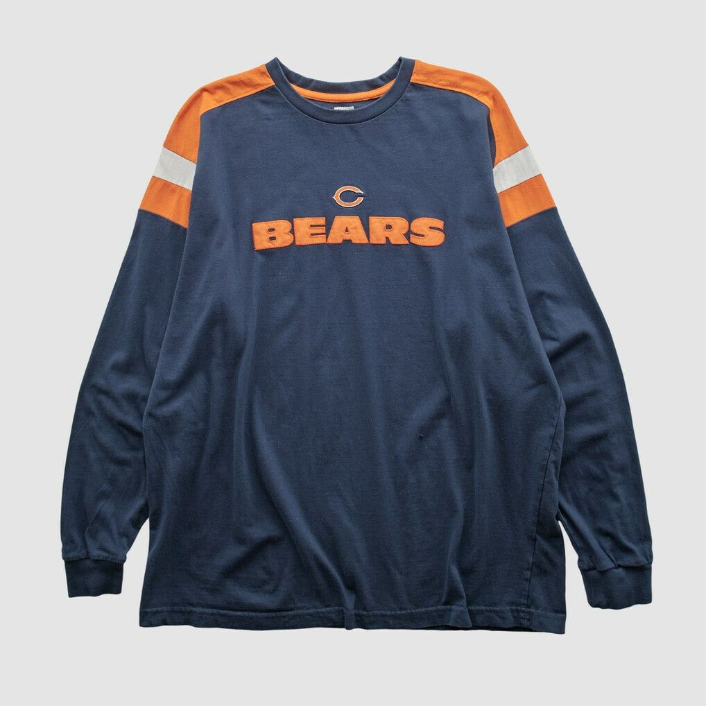 Chicago Bears NFL 2000s Long Sleeve T-shirt - Navy Vintage on sale