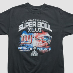 Superbowl XLVI 2012 T-shirt - Black Vintage for sale