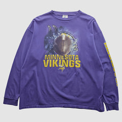 Minnesota Vikings Logo Athletic 90s Long Sleeve T-shirt - Purple Vintage on sale