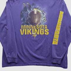 Minnesota Vikings Logo Athletic 90s Long Sleeve T-shirt - Purple Vintage on sale