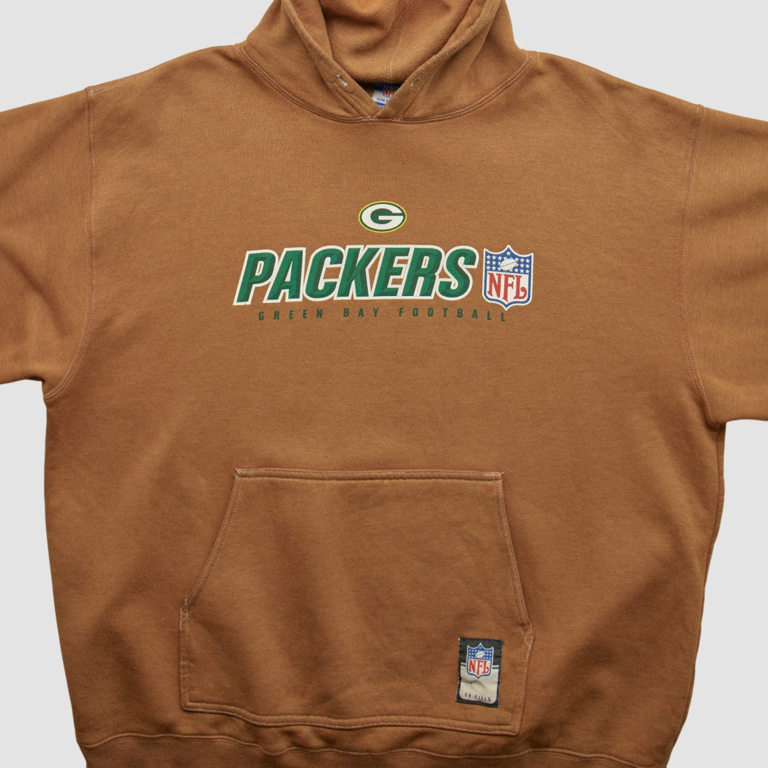 Green Bay Packers NFL 2000s Hooded Pullover Sweatshirt - Brown Vintage sale