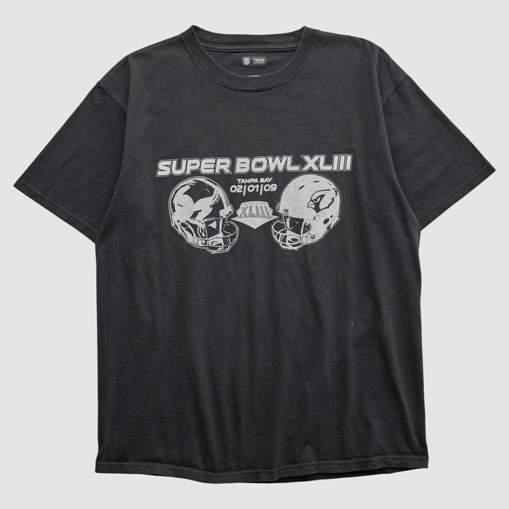 Superbowl XLIII NFL 2009 T-shirt - Black Vintage sale
