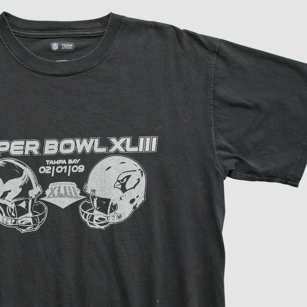 Superbowl XLIII NFL 2009 T-shirt - Black Vintage sale