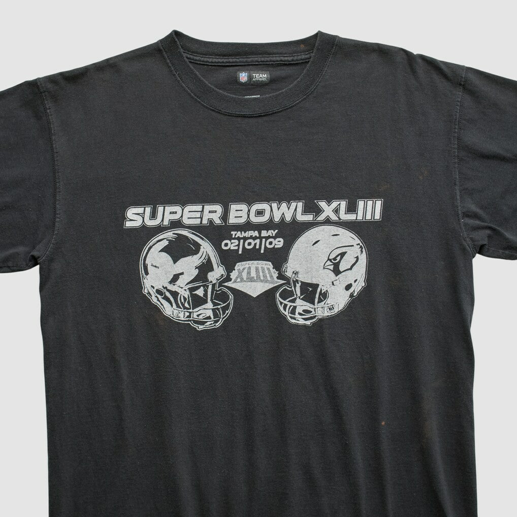 Superbowl XLIII NFL 2009 T-shirt - Black Vintage sale