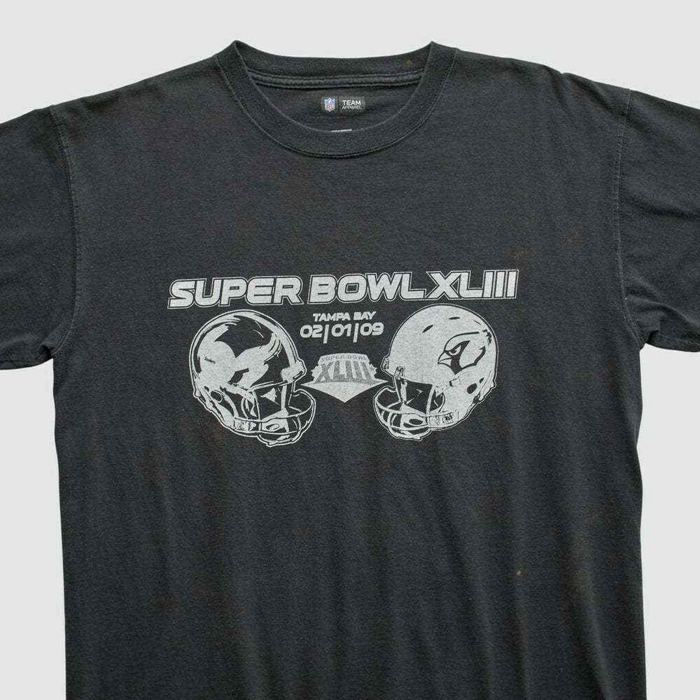 Superbowl XLIII NFL 2009 T-shirt - Black Vintage sale
