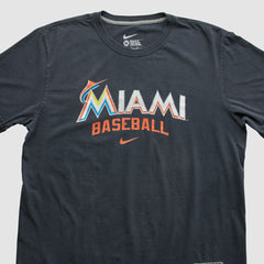 Miami Marlins 2010s T-shirt - Charcoal Vintage | Nike