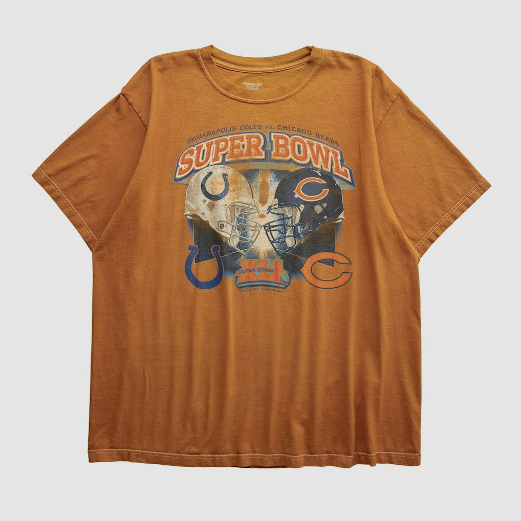 Superbowl XLI Reebok 2007 T-shirt - Orange Vintage on sale