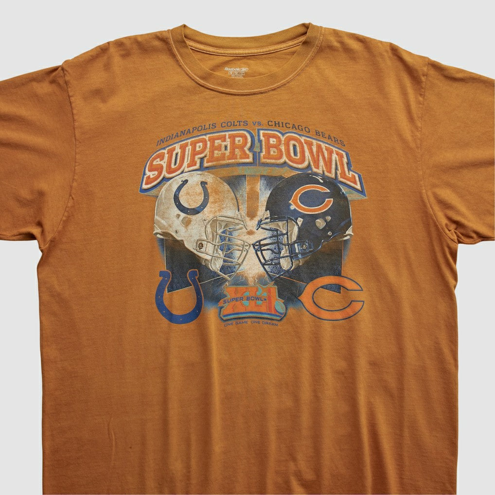 Superbowl XLI Reebok 2007 T-shirt - Orange Vintage on sale