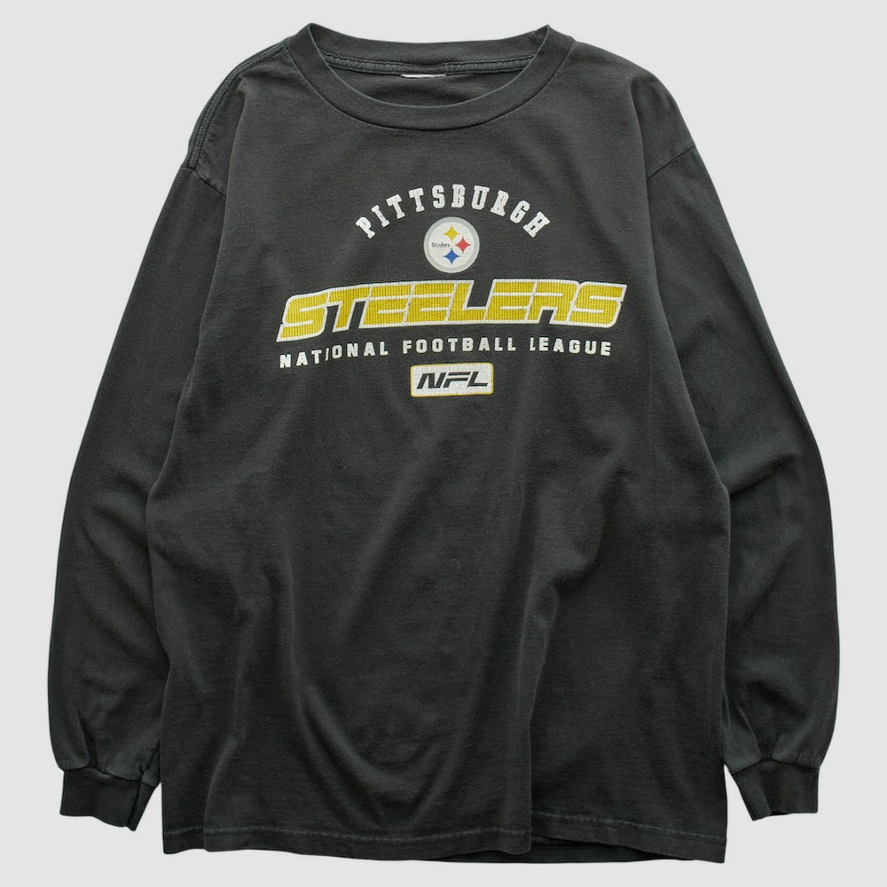 Pittsburgh Steelers 2000s Long Sleeve T-shirt - Black Vintage cheap