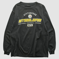 Pittsburgh Steelers 2000s Long Sleeve T-shirt - Black Vintage cheap