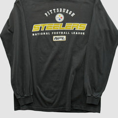 Pittsburgh Steelers 2000s Long Sleeve T-shirt - Black Vintage cheap