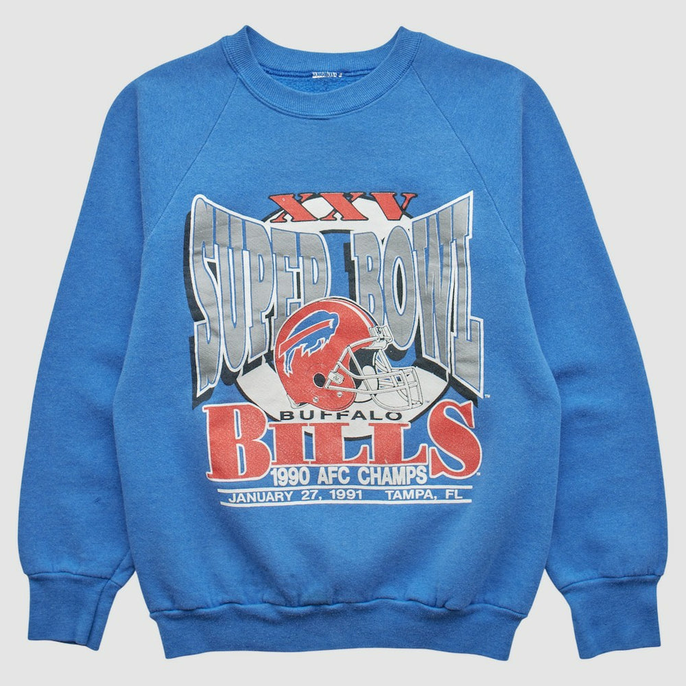 Buffalo Bills 1990 Pullover Sweatshirt - Blue Vintage online