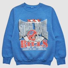 Buffalo Bills 1990 Pullover Sweatshirt - Blue Vintage online