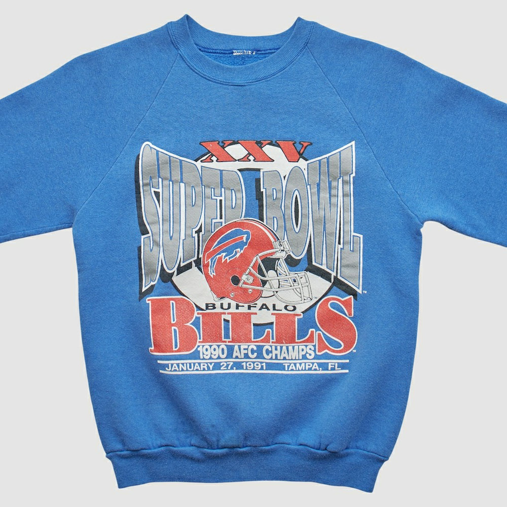 Buffalo Bills 1990 Pullover Sweatshirt - Blue Vintage online