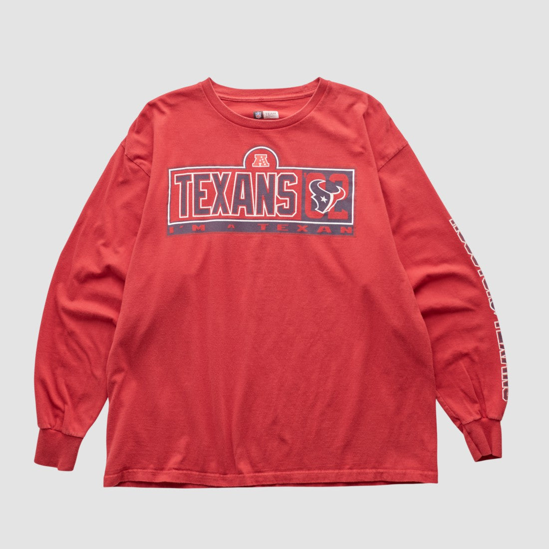 Houston Texans NFL 2000s Long Sleeve T-shirt - Red Vintage cheap