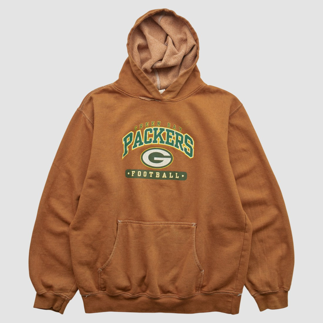 Green Bay Packers NFL 2000s Hooded Pullover Sweatshirt - Brown Vintage online