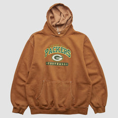 Green Bay Packers NFL 2000s Hooded Pullover Sweatshirt - Brown Vintage online