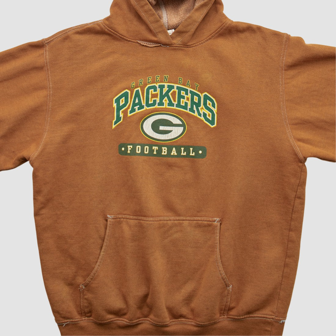 Green Bay Packers NFL 2000s Hooded Pullover Sweatshirt - Brown Vintage online