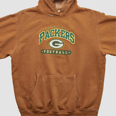 Green Bay Packers NFL 2000s Hooded Pullover Sweatshirt - Brown Vintage online