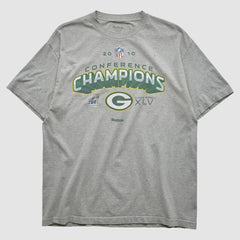 Green Bay Packers Reebok 2010 T-shirt - Heather Gray Vintage outlet