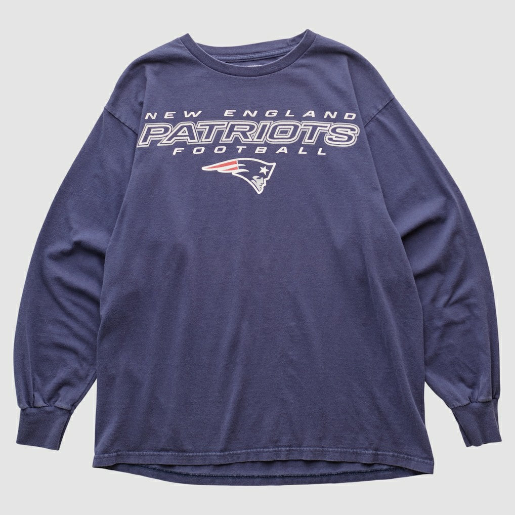 New England Patriots NFL 2000s Long Sleeve T-shirt - Navy Vintage outlet