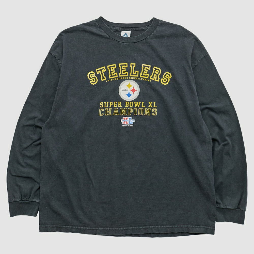 Pittsburgh Steelers Alstyle 2006 Long Sleeve T-shirt - Black Vintage sale