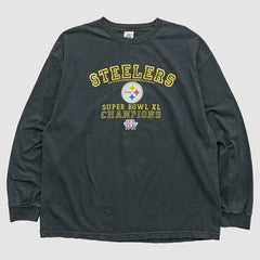 Pittsburgh Steelers Alstyle 2006 Long Sleeve T-shirt - Black Vintage sale